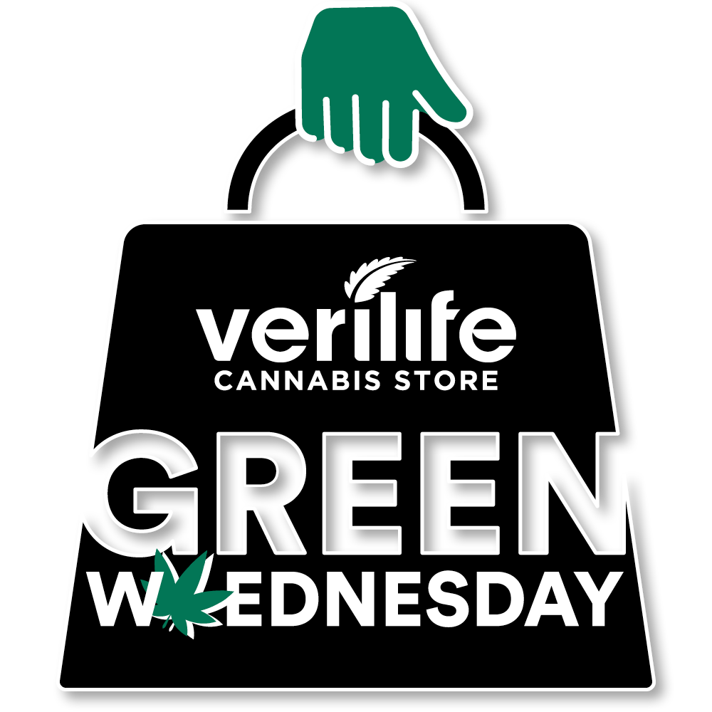 Shopping bag icon that says: Green Wednesday