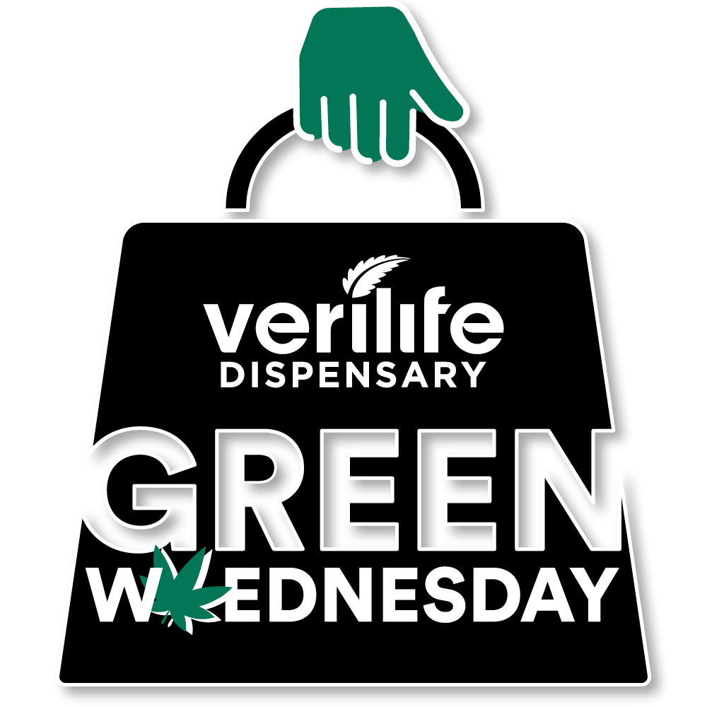 Shopping bag icon that says: Green Wednesday