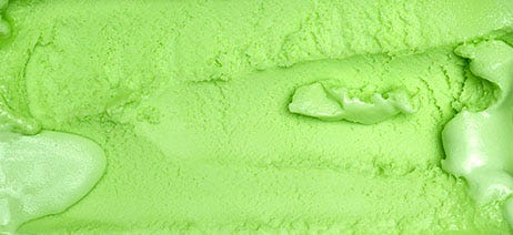 Closeup on a sheet of green sherbet