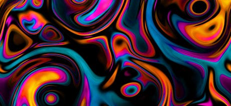 Rainbow swirls of diesel gasoline