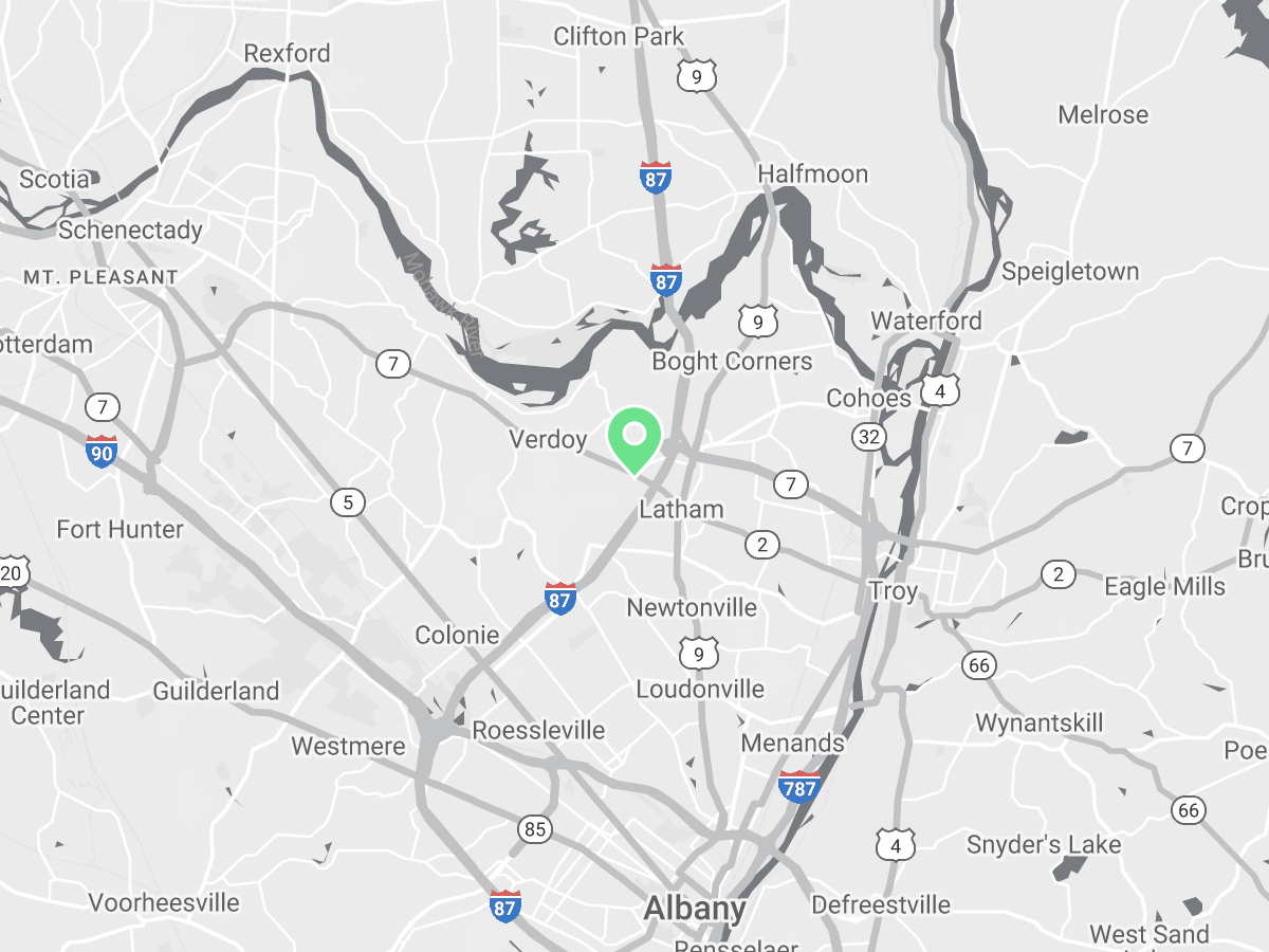 Map showing Verilife Albany, NY recreational dispensary location