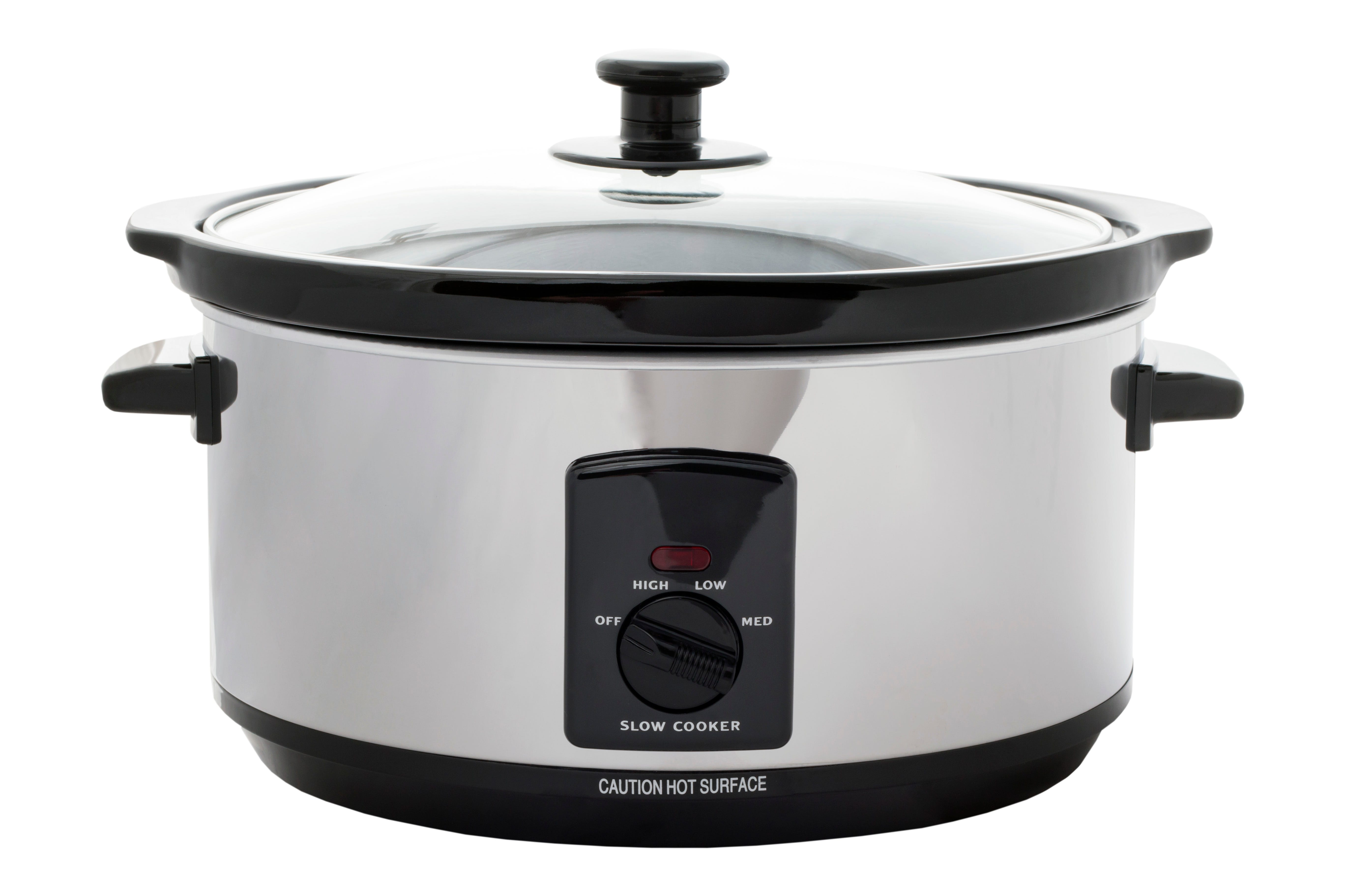 Slow cooker on a white background