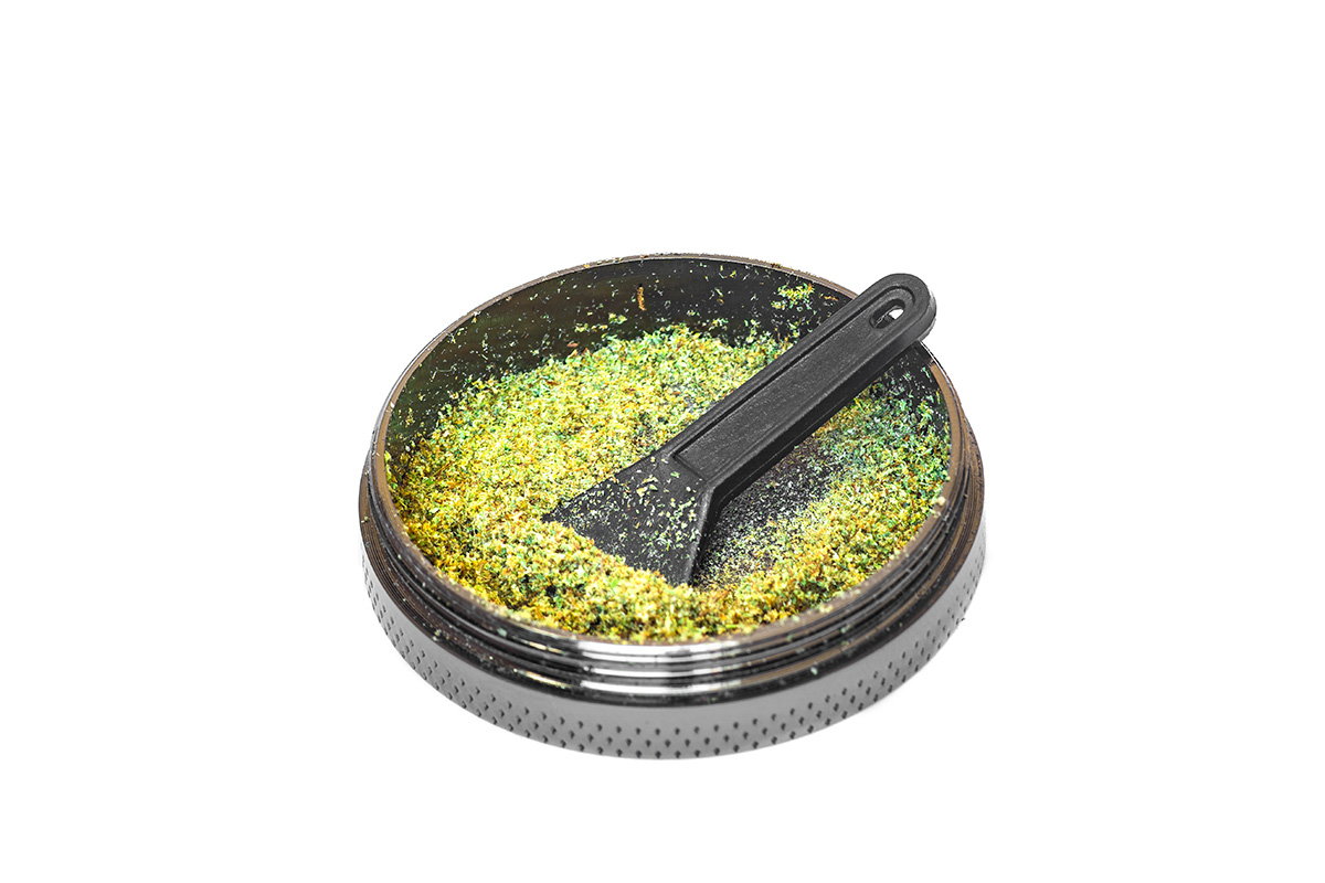 Kief collector with kief inside