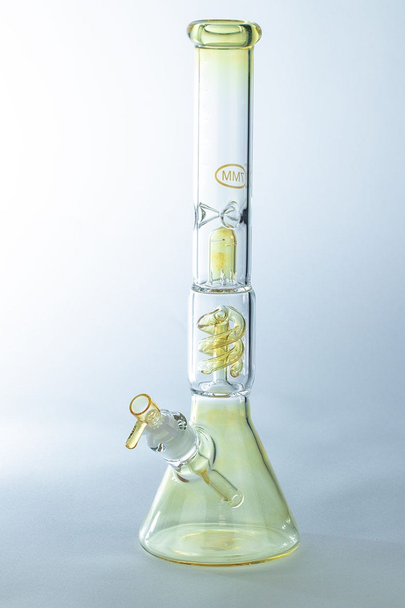 Green and yellow bong