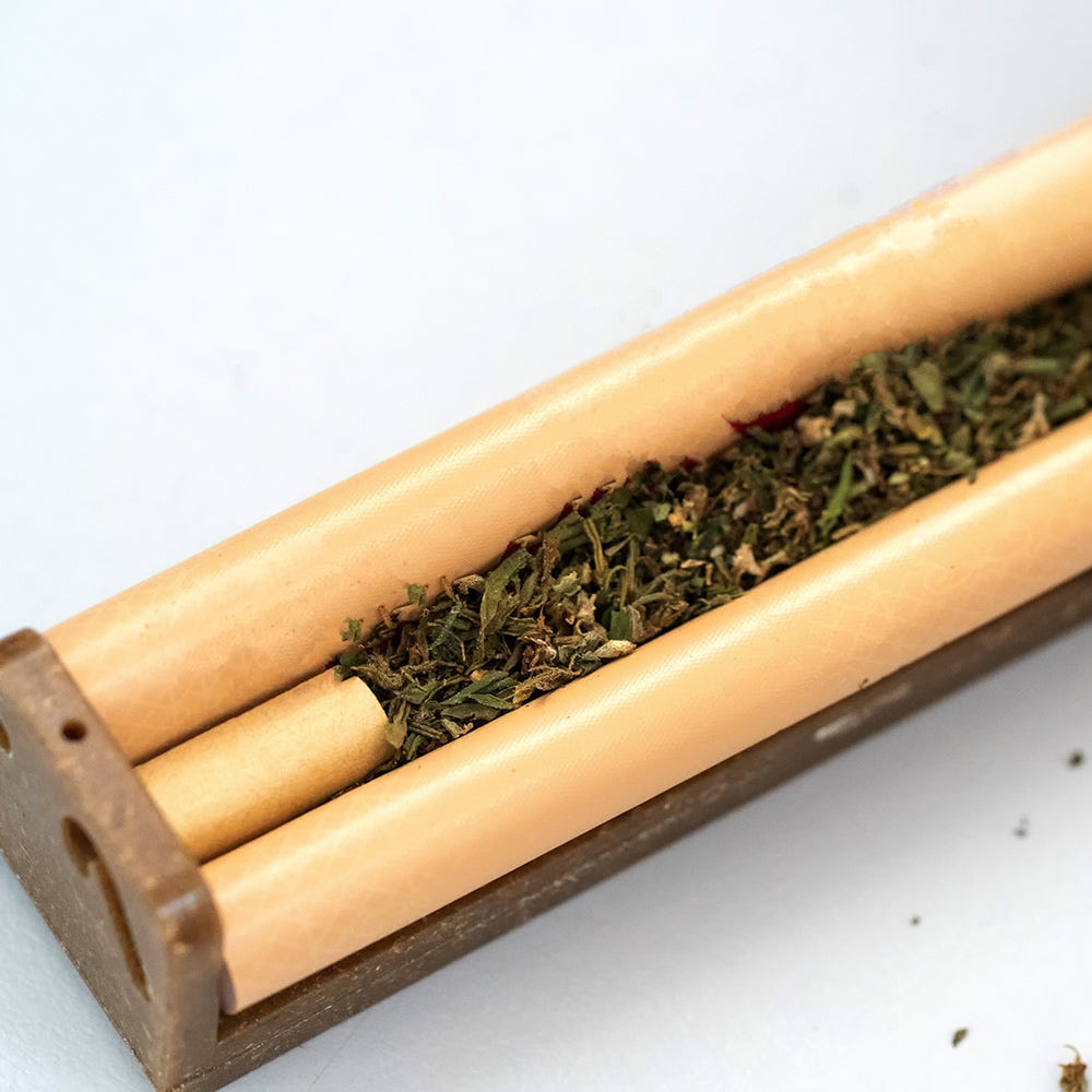 Empty joint roller on a white background