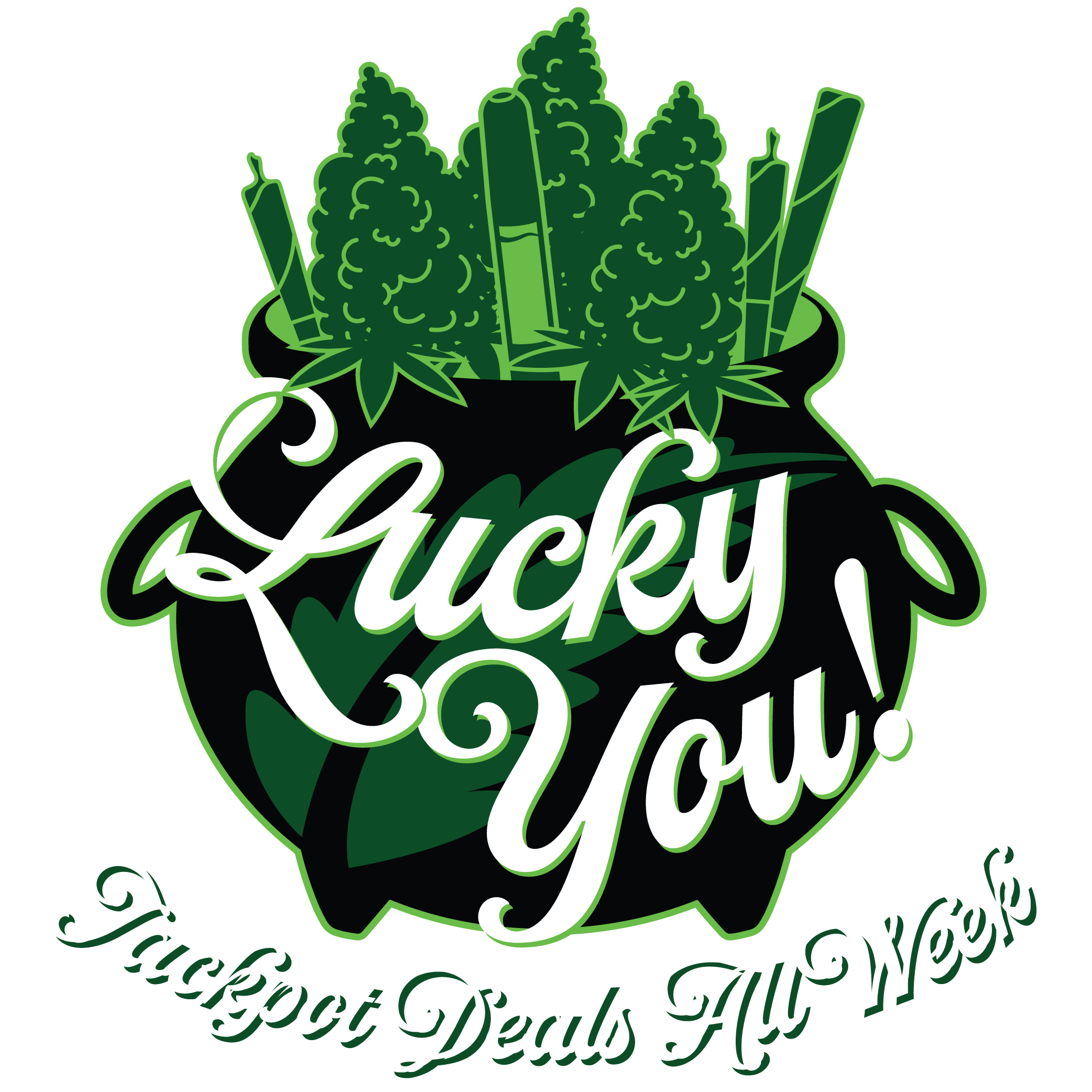 Pot of gold filled with cannabis products