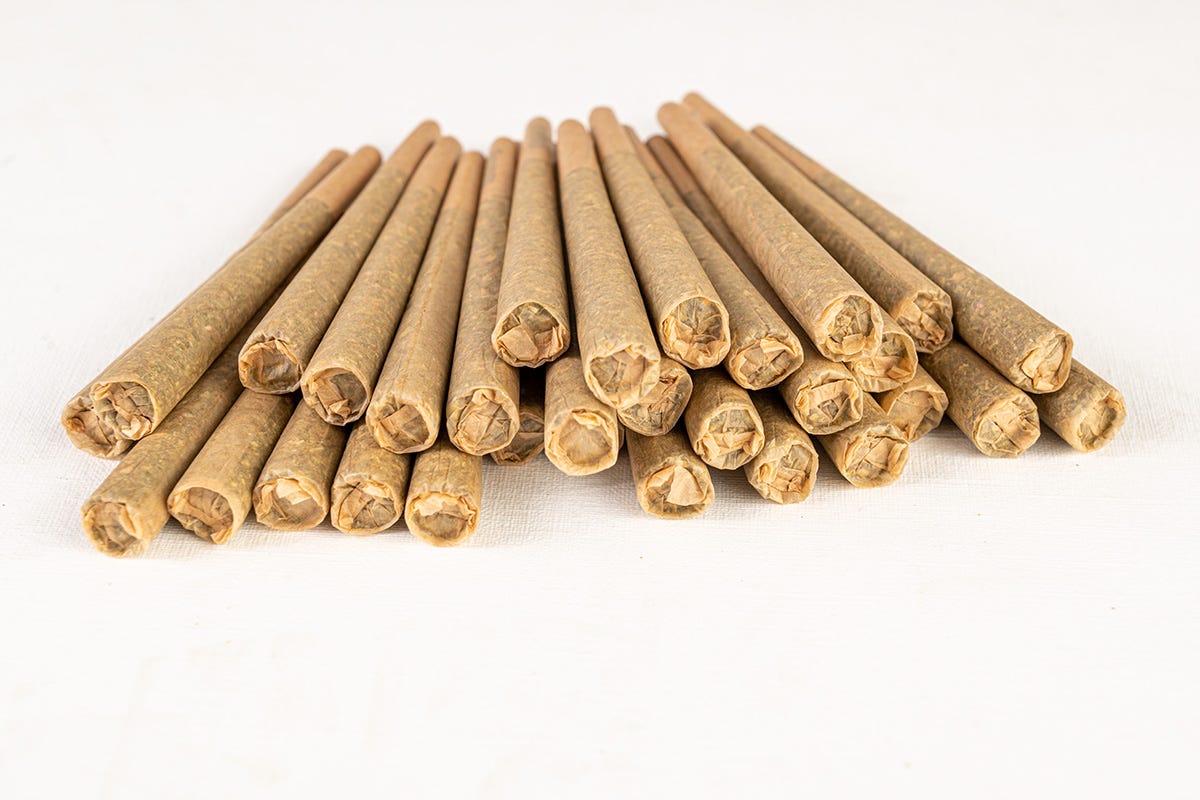 Pile of cannabis pre-rolls