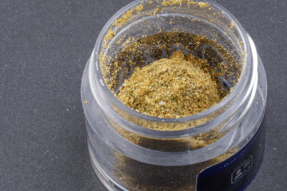 THC moon rock in a jar
