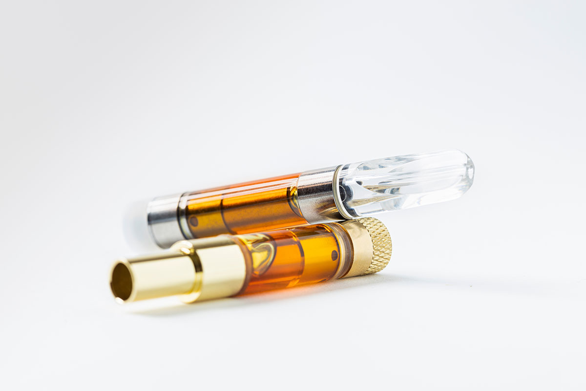 Two THC vape cartridges