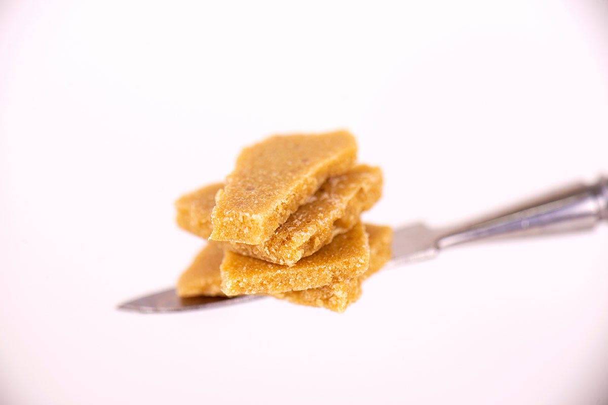 Cannabis wax on a dab tool