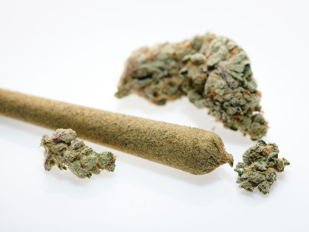 Cannabis joint coated in kief